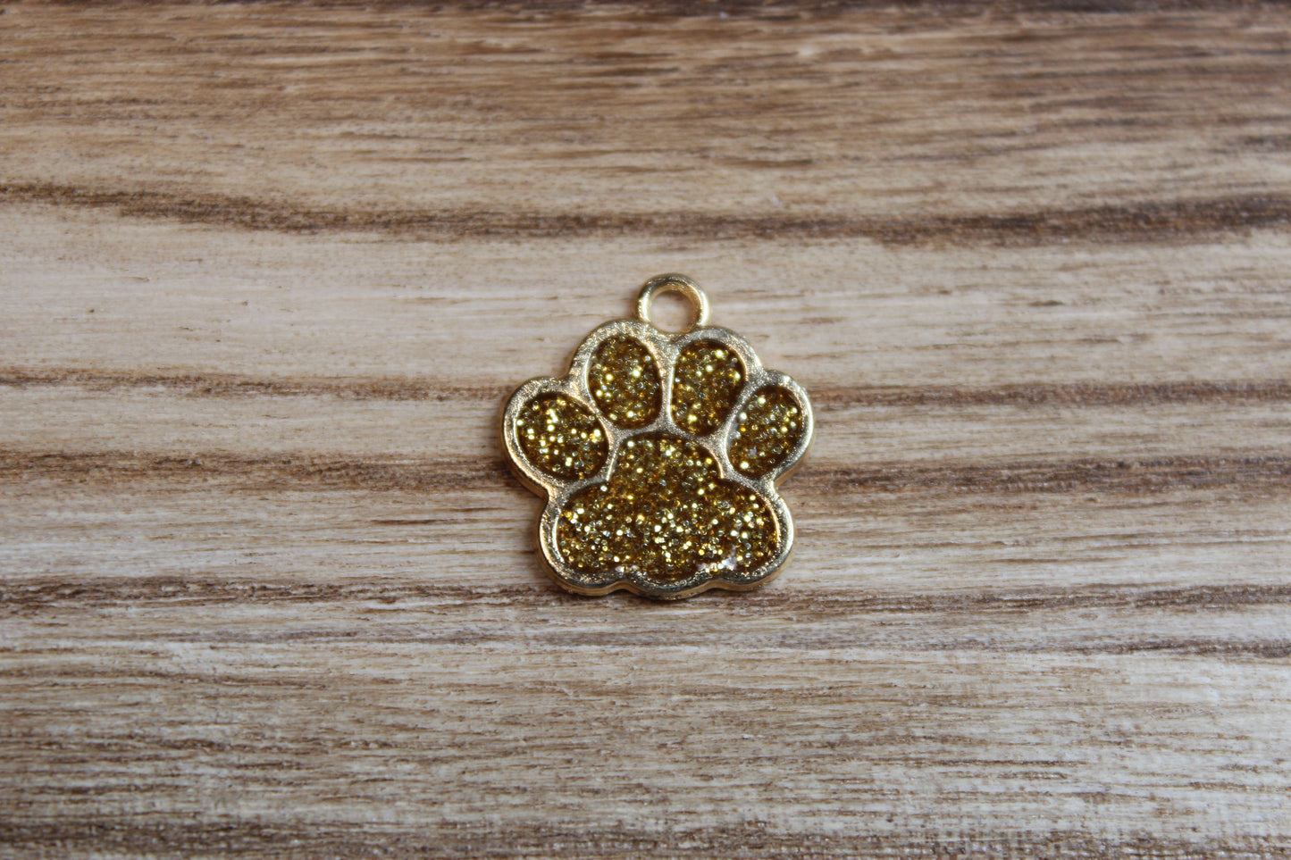 Gold Glitter Paw Print