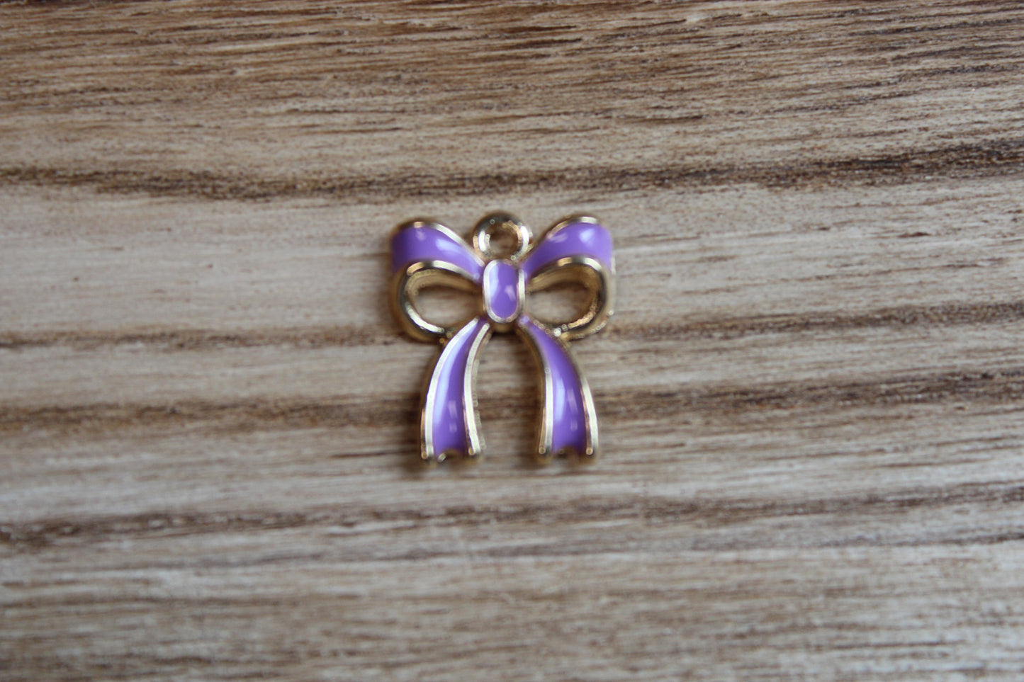 Purple Bow Charm