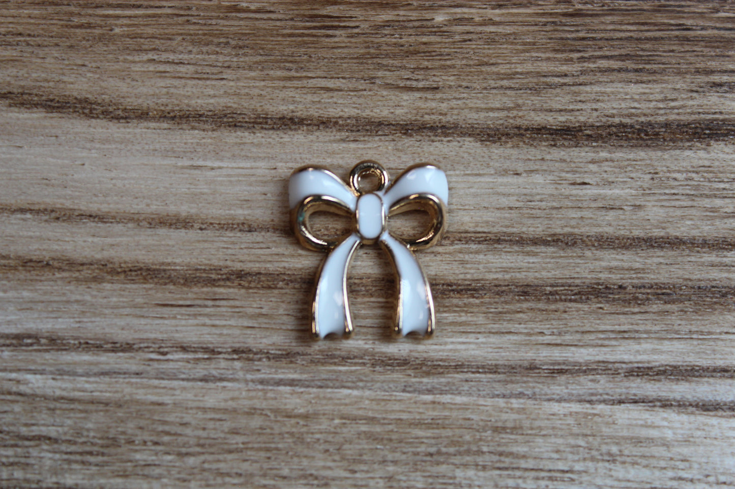 White Bow Charm Option #1