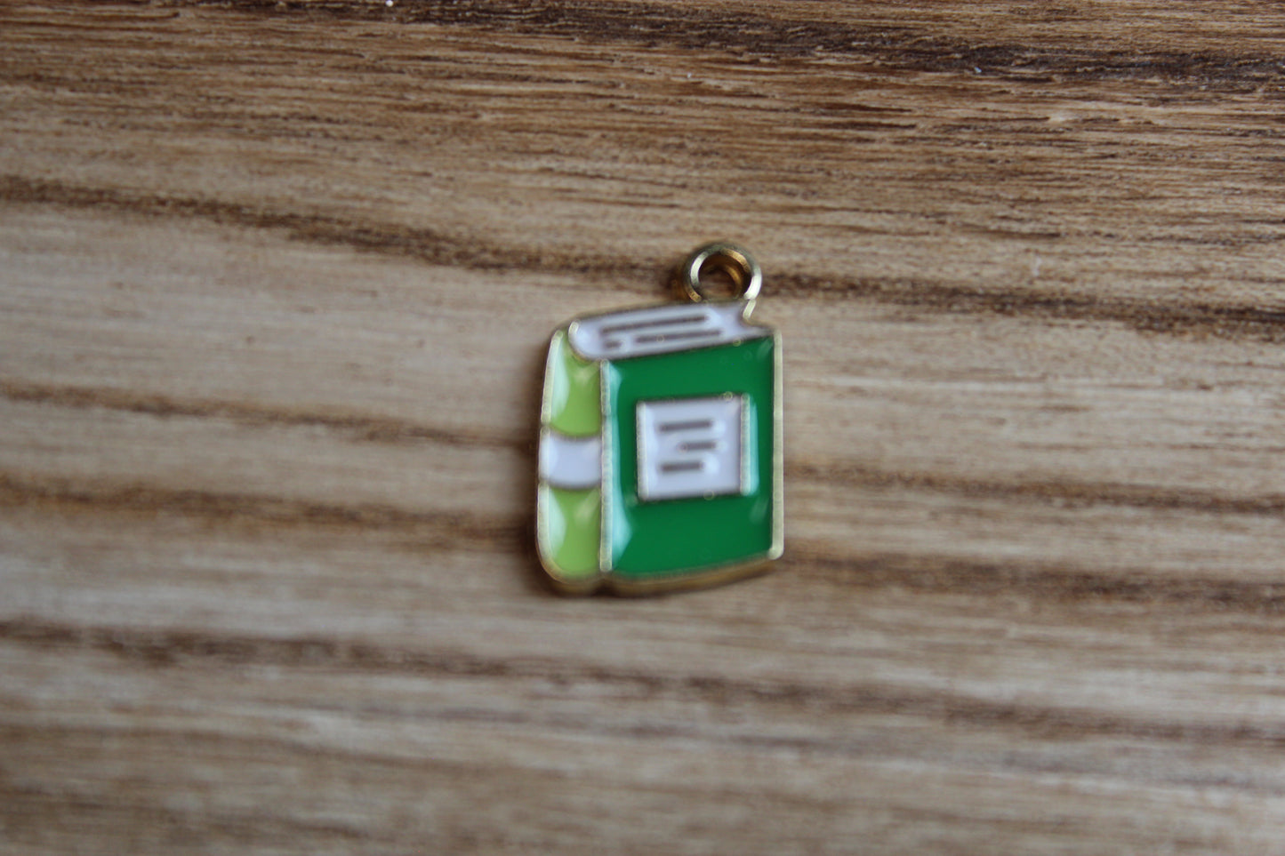 Green Small Book Charm