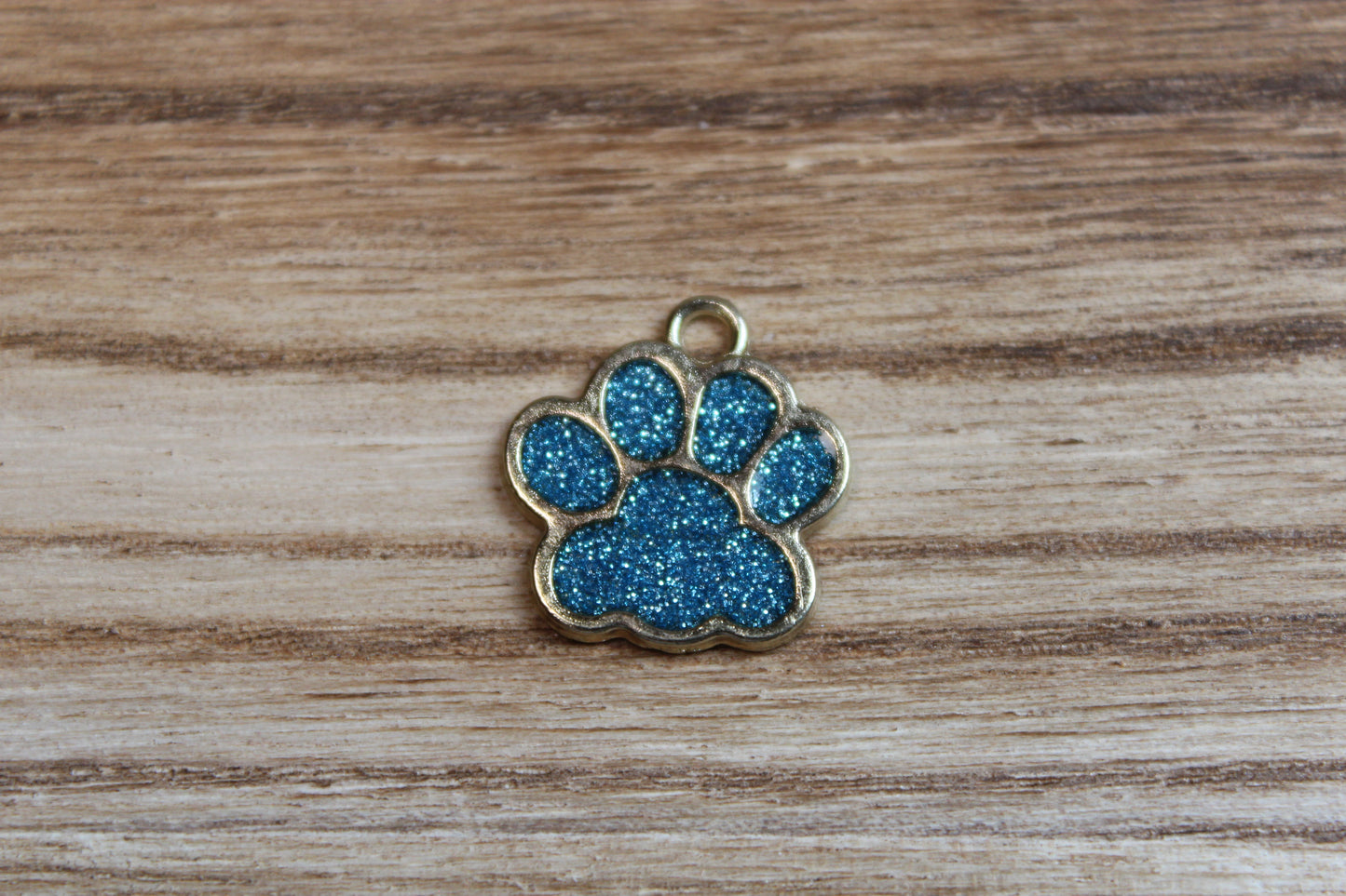Light Blue Glitter Paw Print