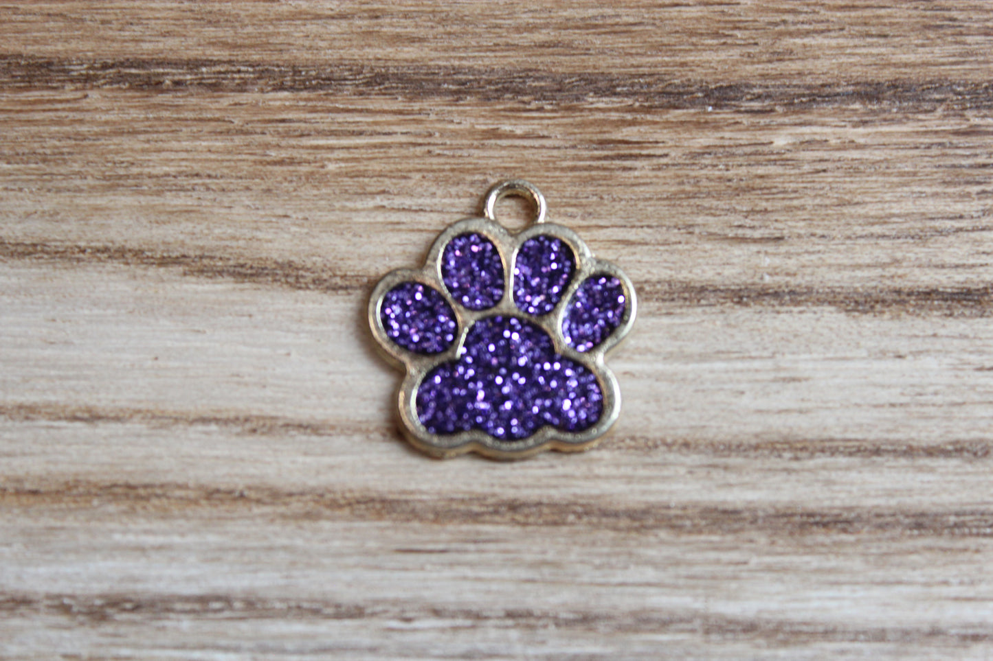 Purple Glitter Paw Print
