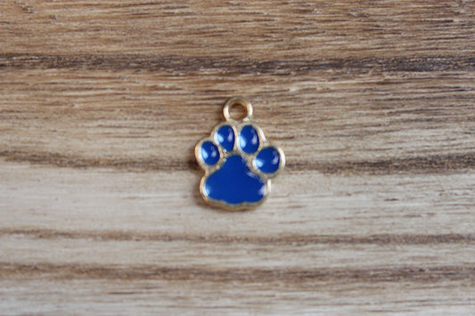 Navy Dog Paw Charm