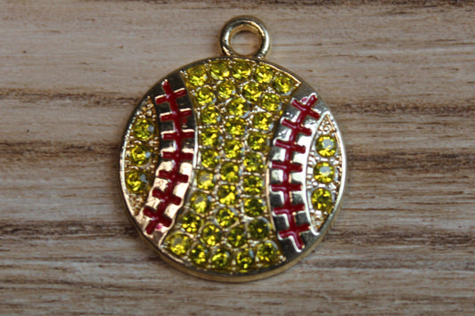Sparkle Softball Charm