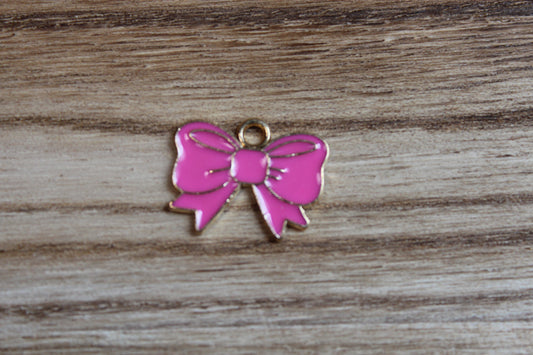 Hot Pink Bow Charm Option #1