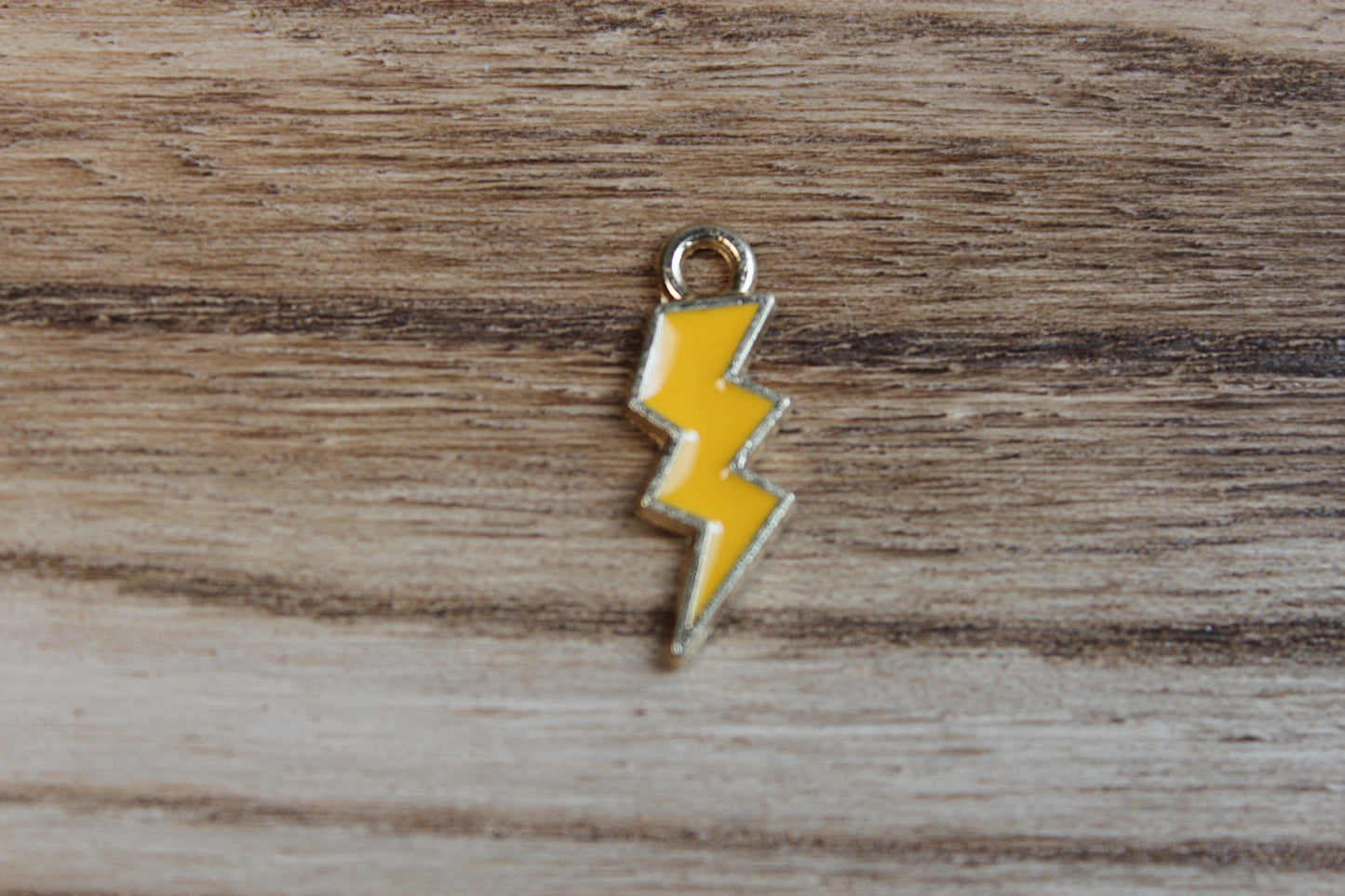Mustard Yellow Lighting Bolt Charm