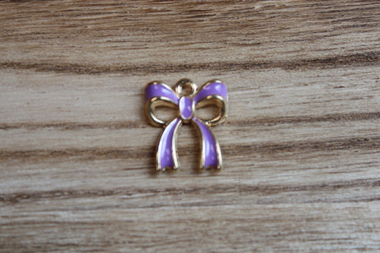 Purple Bow Charm