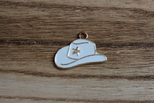White Cowboy Hat Charm