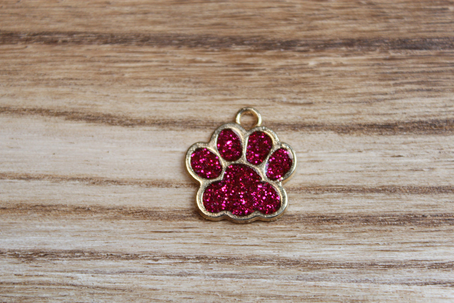 Hot Pink Glitter Paw Print