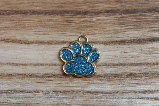 Light Blue Glitter Paw Print