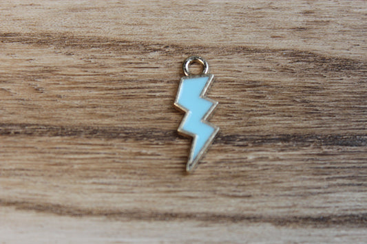 Light Blue Lighting Bolt Charm