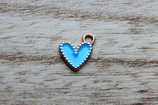Small Turquoise Heart Charm