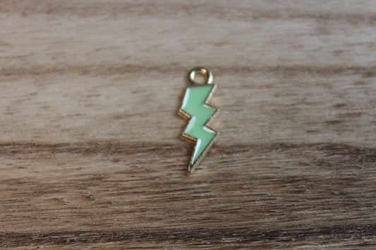 Lime Green Lighting Bolt Charm