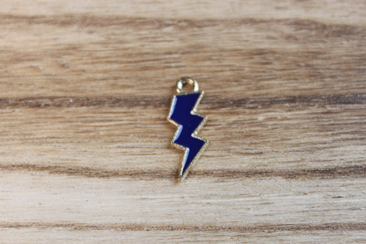 Navy Blue Lighting Bolt Charm