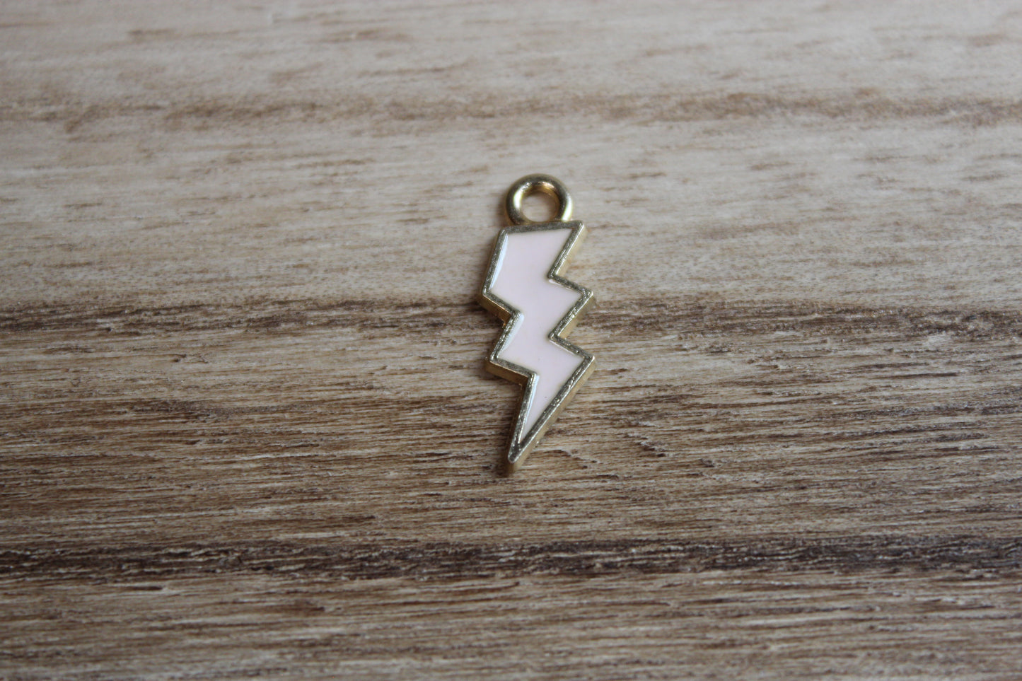 Peach Lighting Bolt Charm