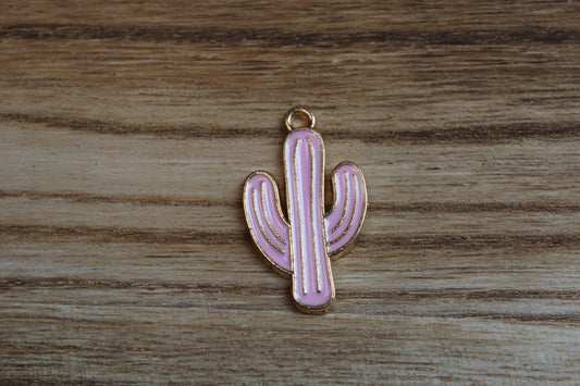 Pink Cactus Charm